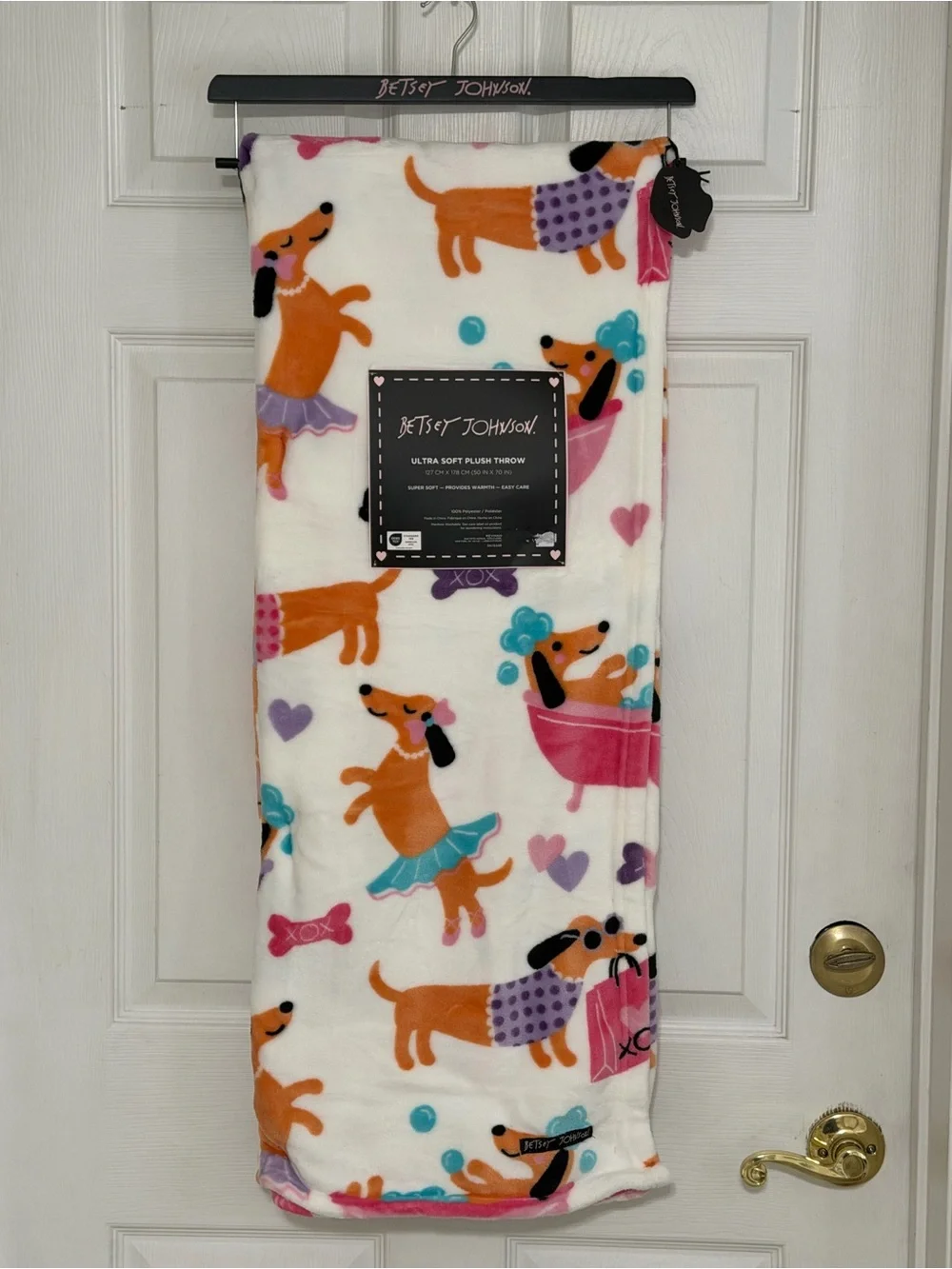 New Dachshund Throw Blanket Betsey Johnson